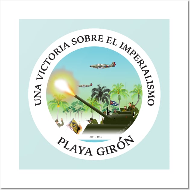 Playa giron bay of pigs  stickers magnets pin buttons Wall Art by Elcaiman7